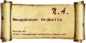 Neugebauer Arabella névjegykártya